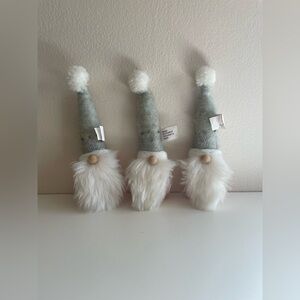 Charming Gray and Pink Holiday Gnome Set